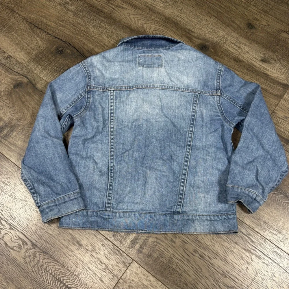 Levi Strauss Kids Light‎ Wash Denim Trucker Jacket Size 6X 6-7YRS Blue Cotton